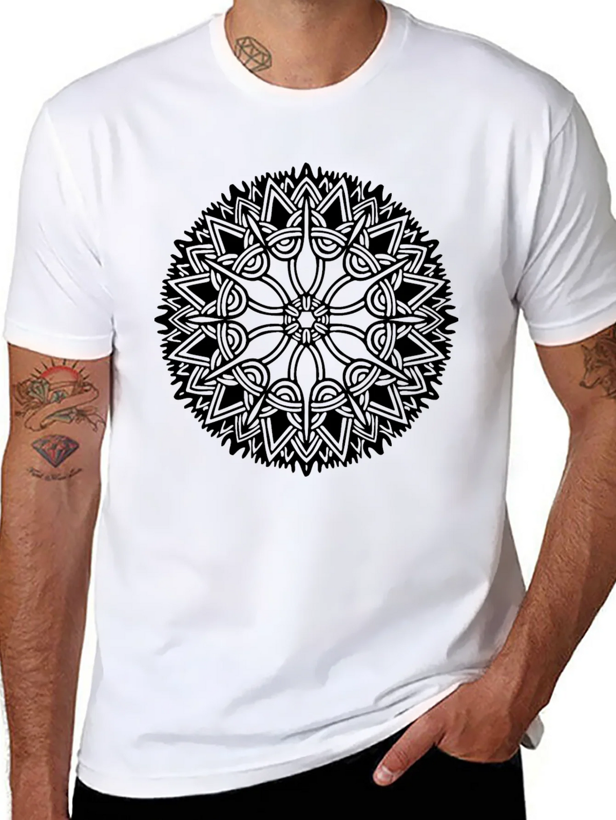 Black Mandala Graphic Tee - Stylish Casual Wear product image 6