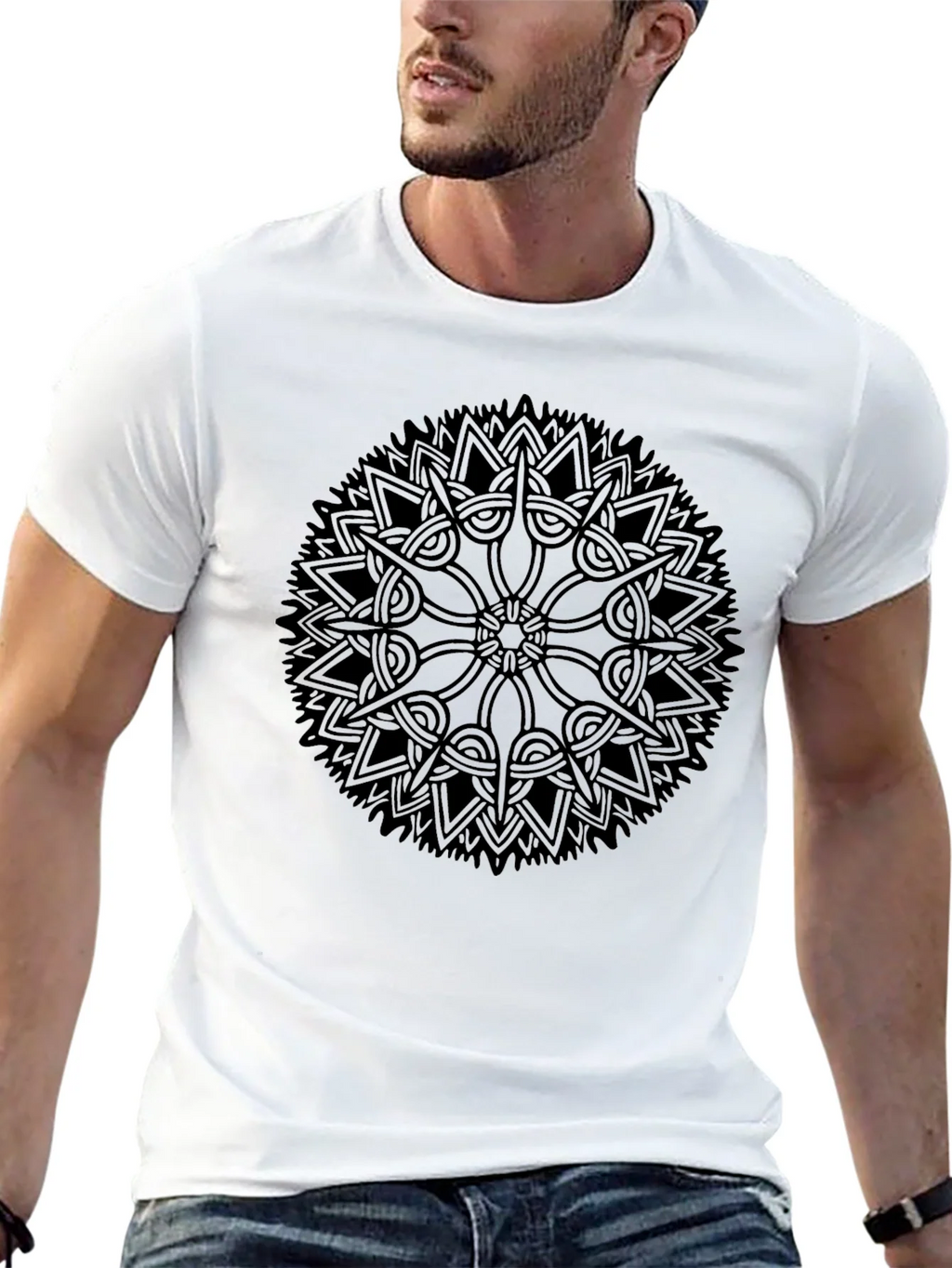 Black Mandala Graphic Tee - Stylish Casual Wear product image 11