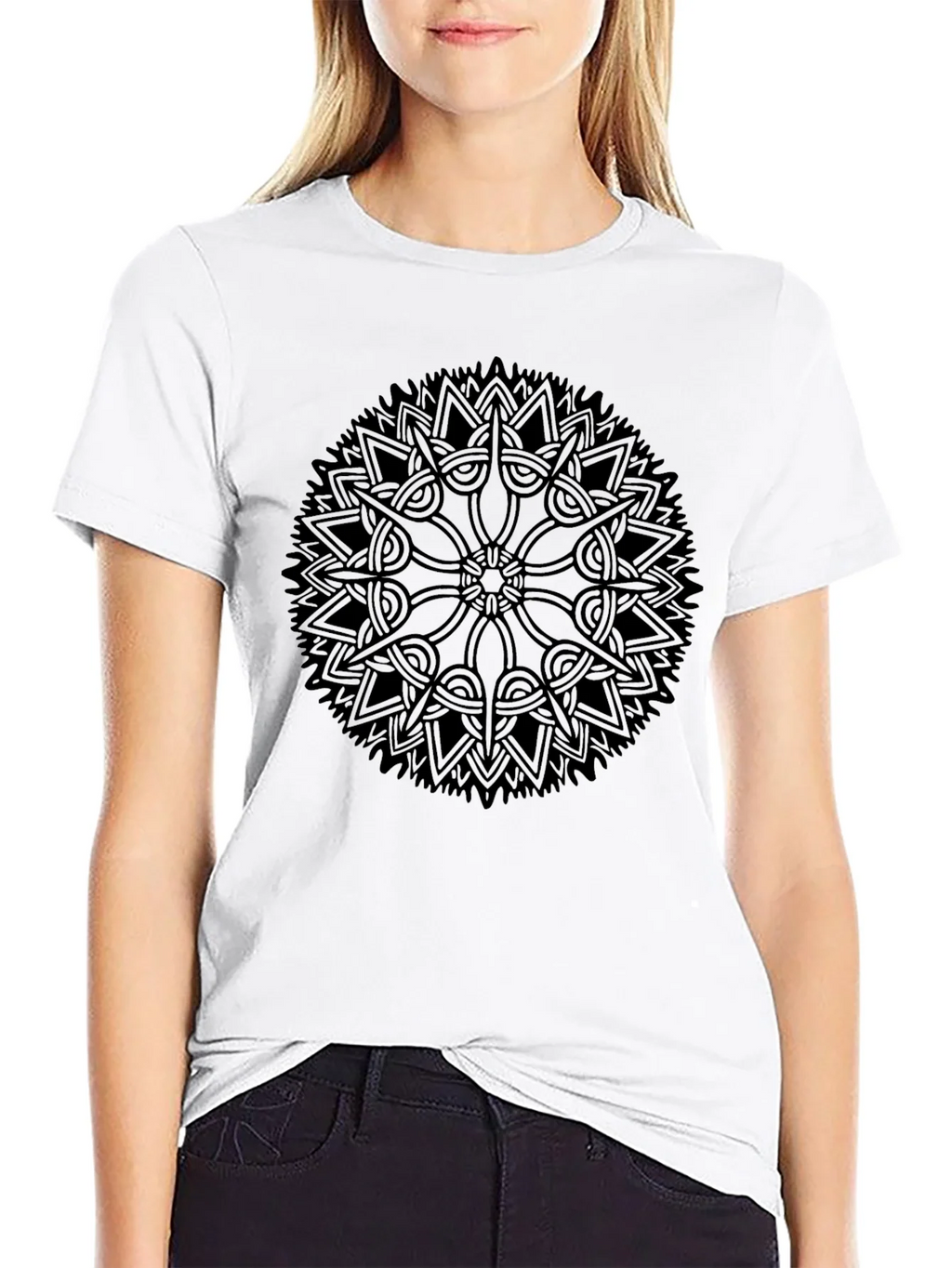 Black Mandala Graphic Tee - Stylish Casual Wear product image 7