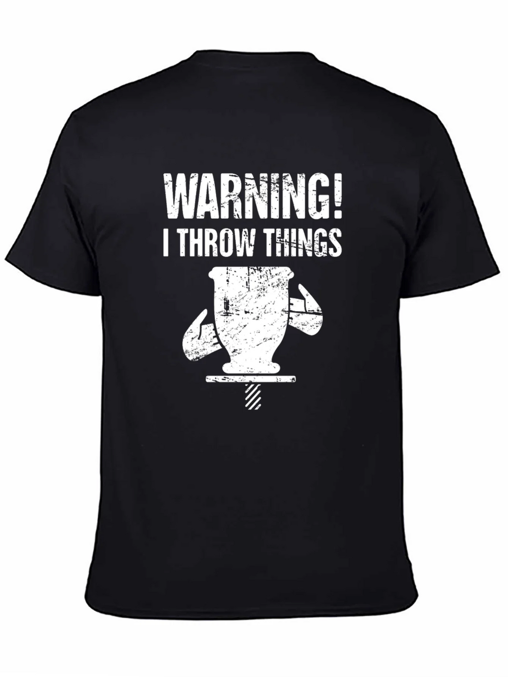 Warning! I Throw Things T-Shirt Funny Pottery Gift product image 4