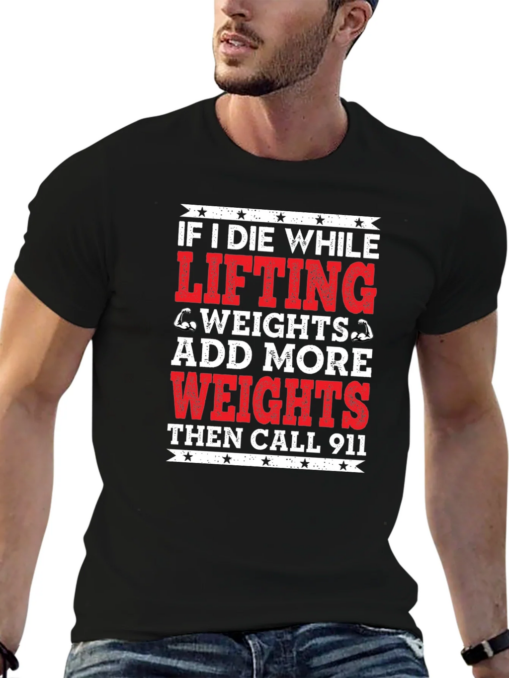 Funny Gym T-Shirt - Add More Weights product image 4