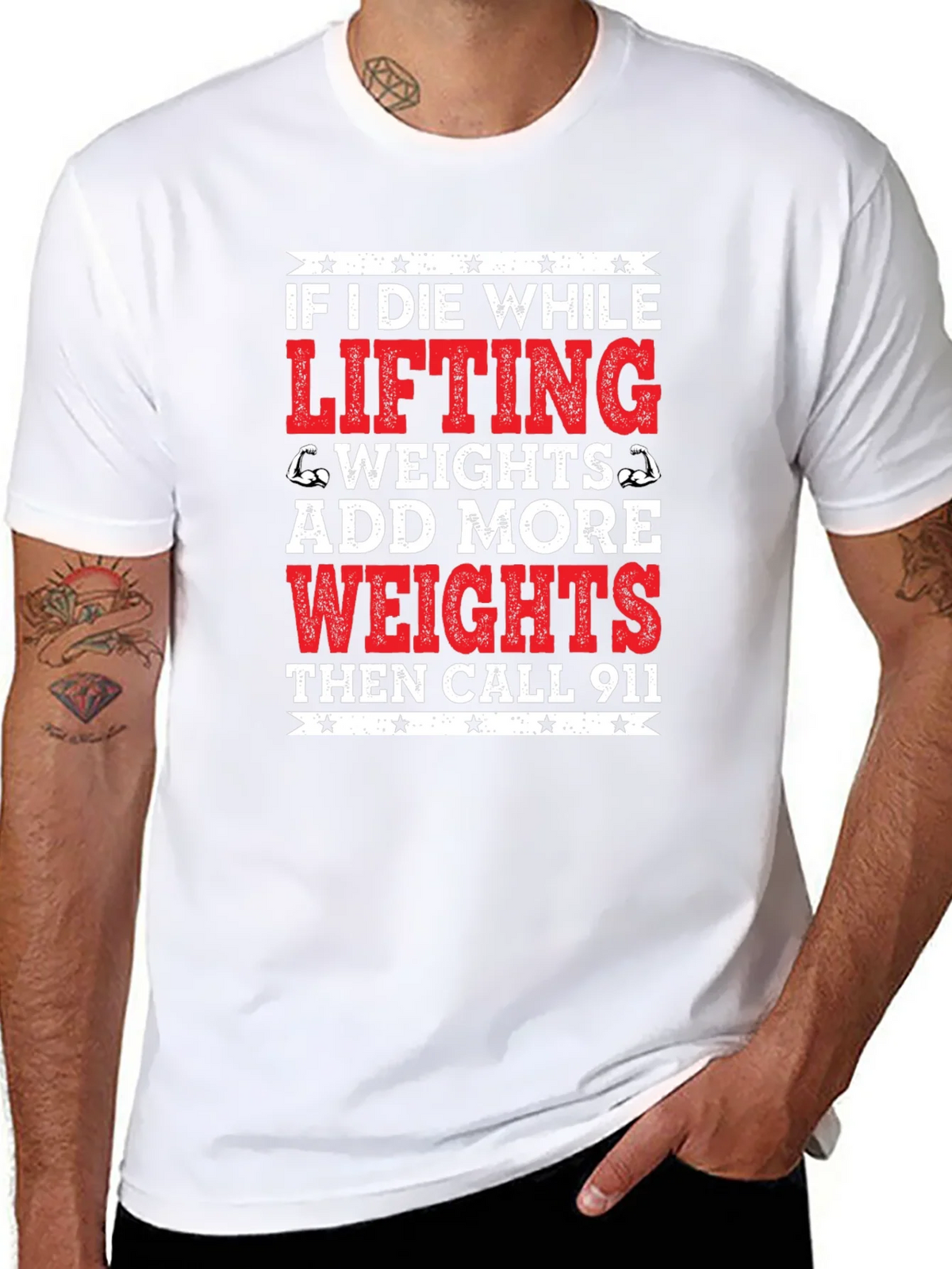 Funny Gym T-Shirt - Add More Weights product image 5