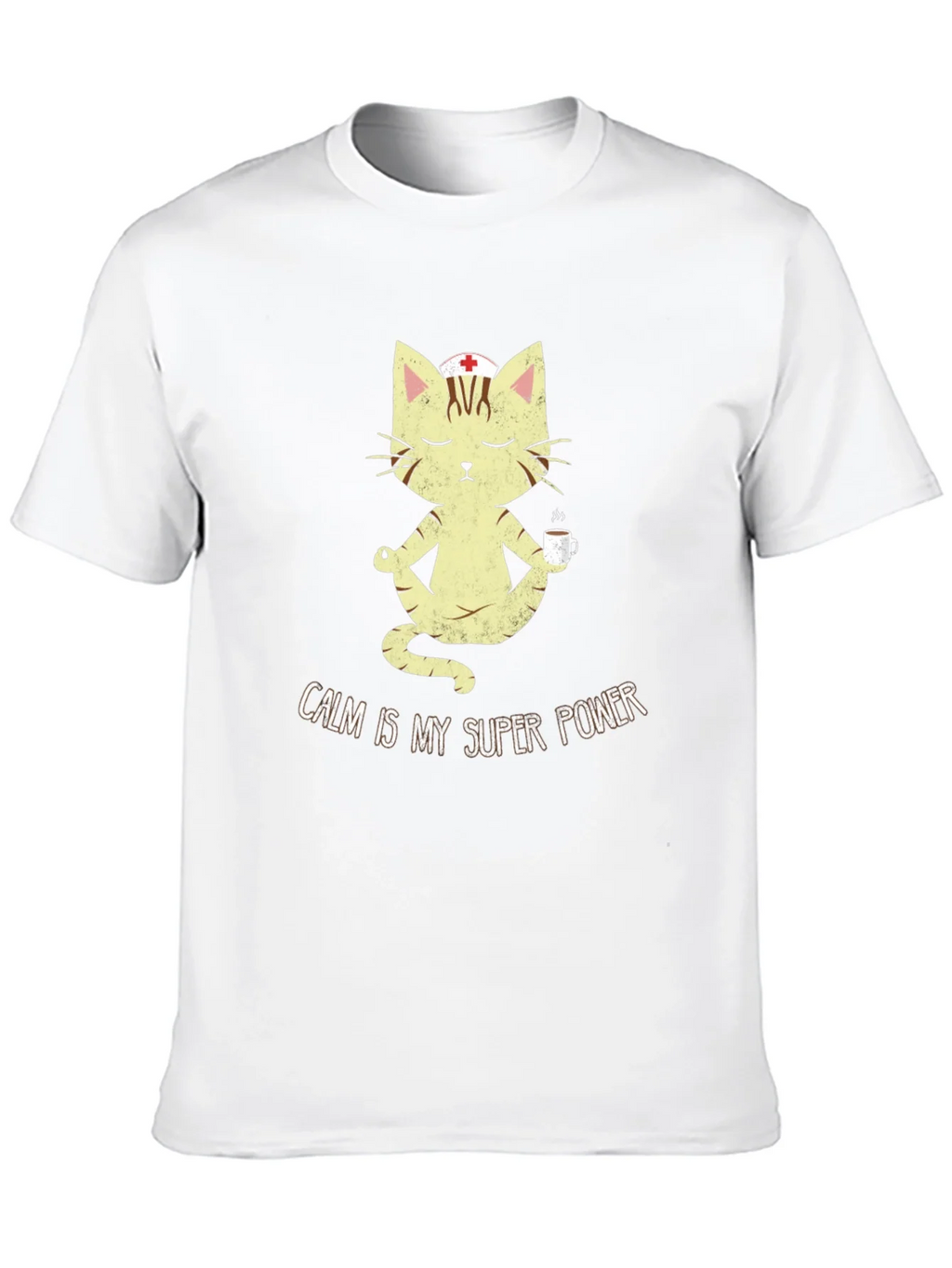 Calm is My Superpower Nurse Cat T-Shirt product image 9