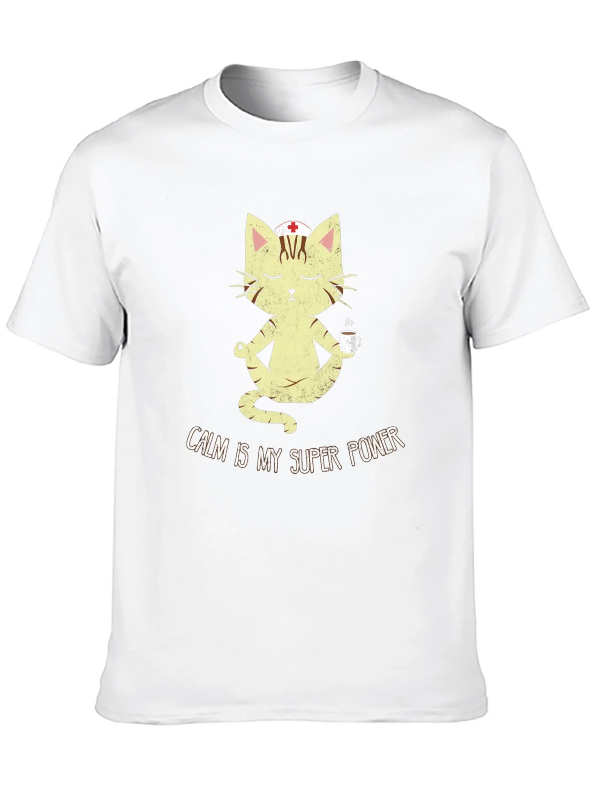 Calm is My Superpower Nurse Cat T-Shirt product image 9