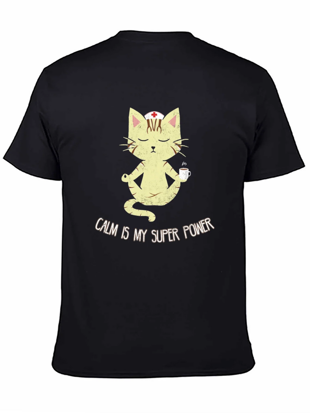 Calm is My Superpower Nurse Cat T-Shirt product image 4