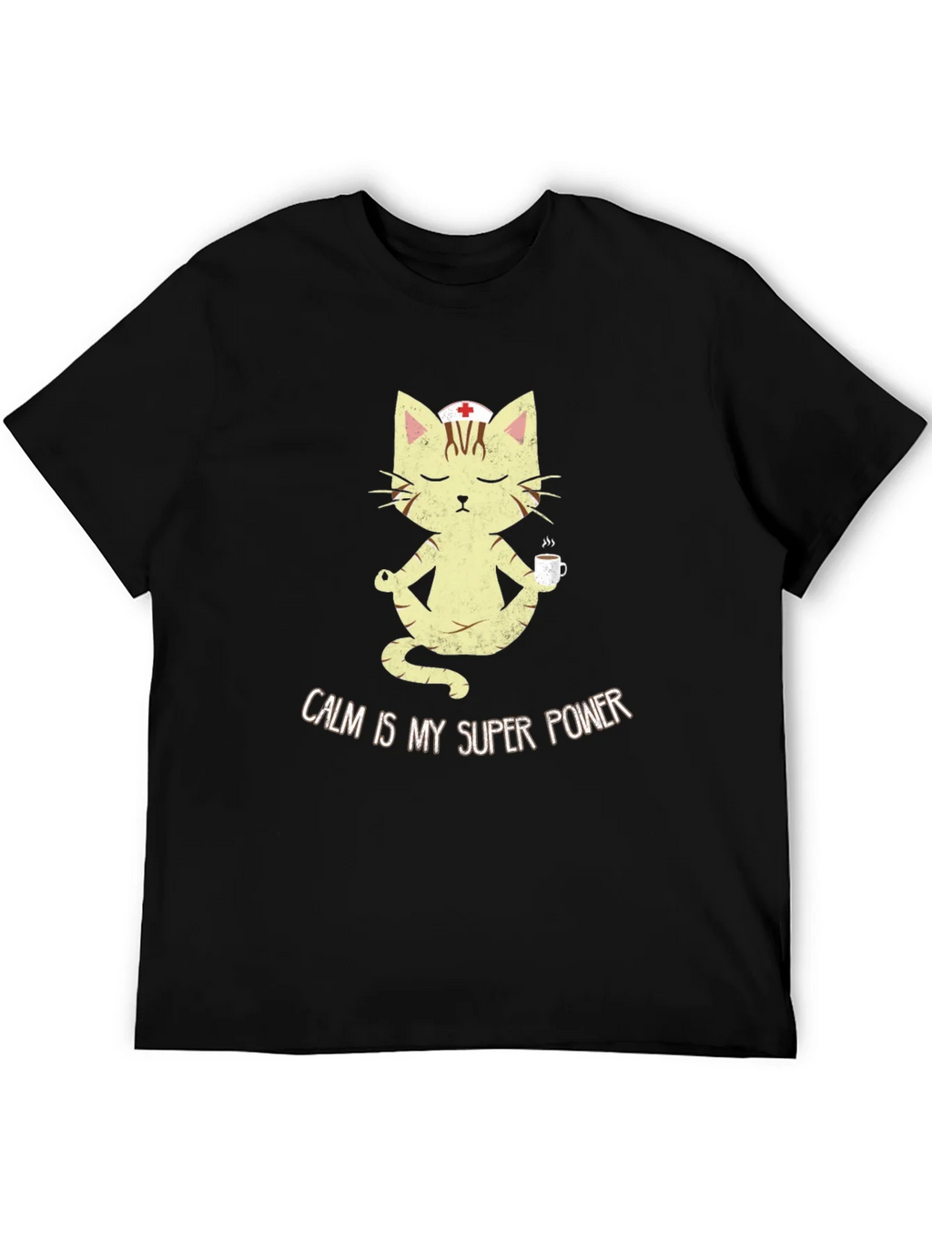 Calm is My Superpower Nurse Cat T-Shirt product image 5