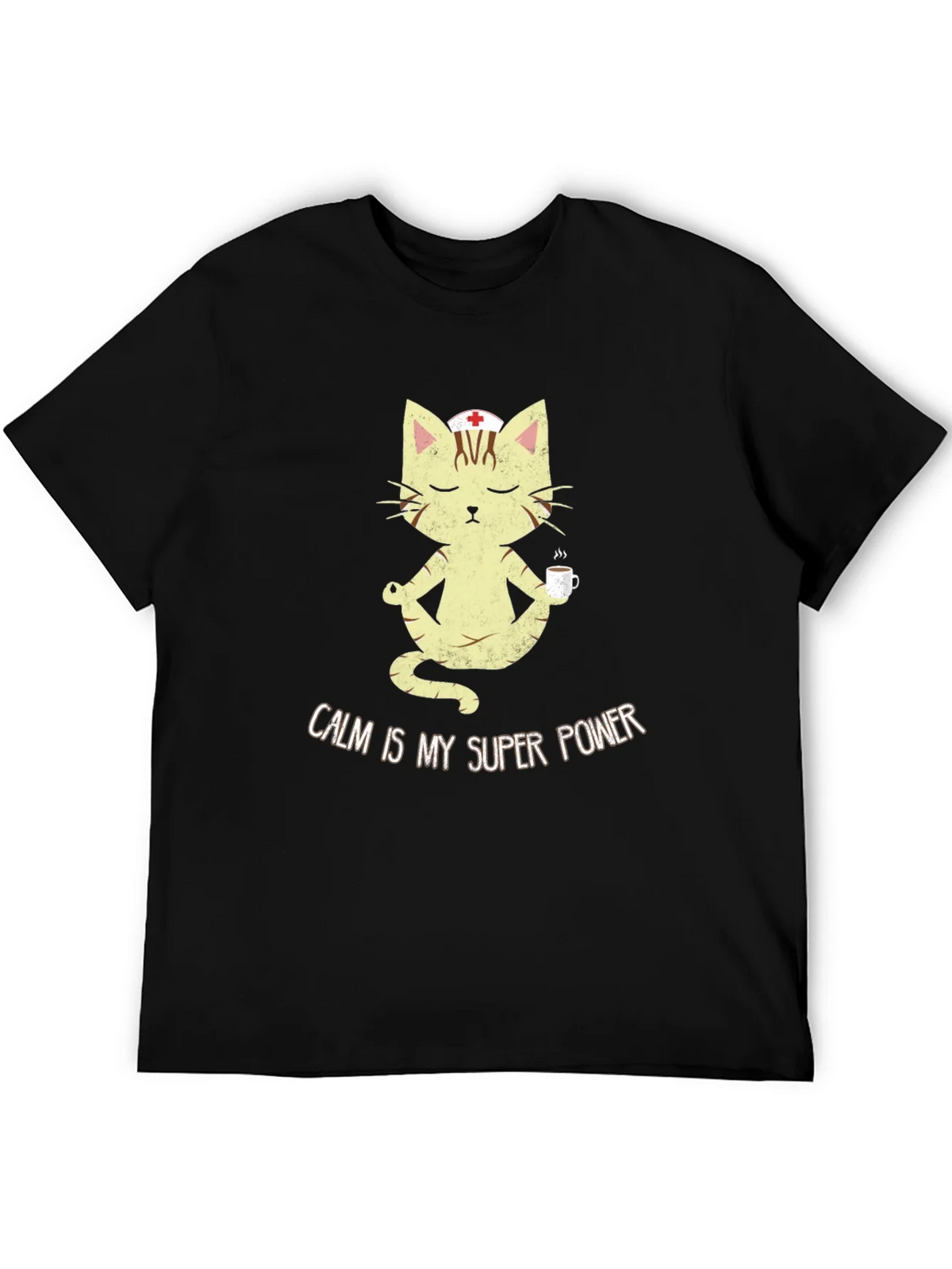 Calm is My Superpower Nurse Cat T-Shirt product image 5