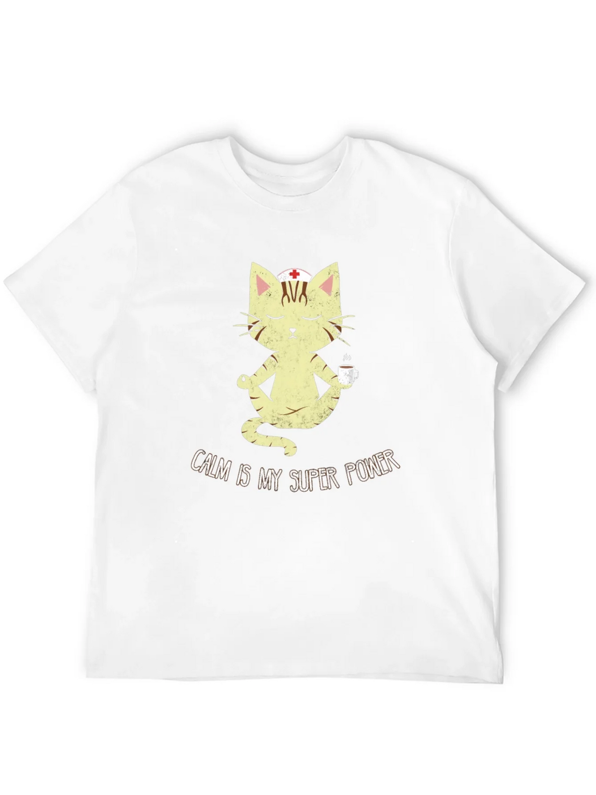 Calm is My Superpower Nurse Cat T-Shirt product image 11