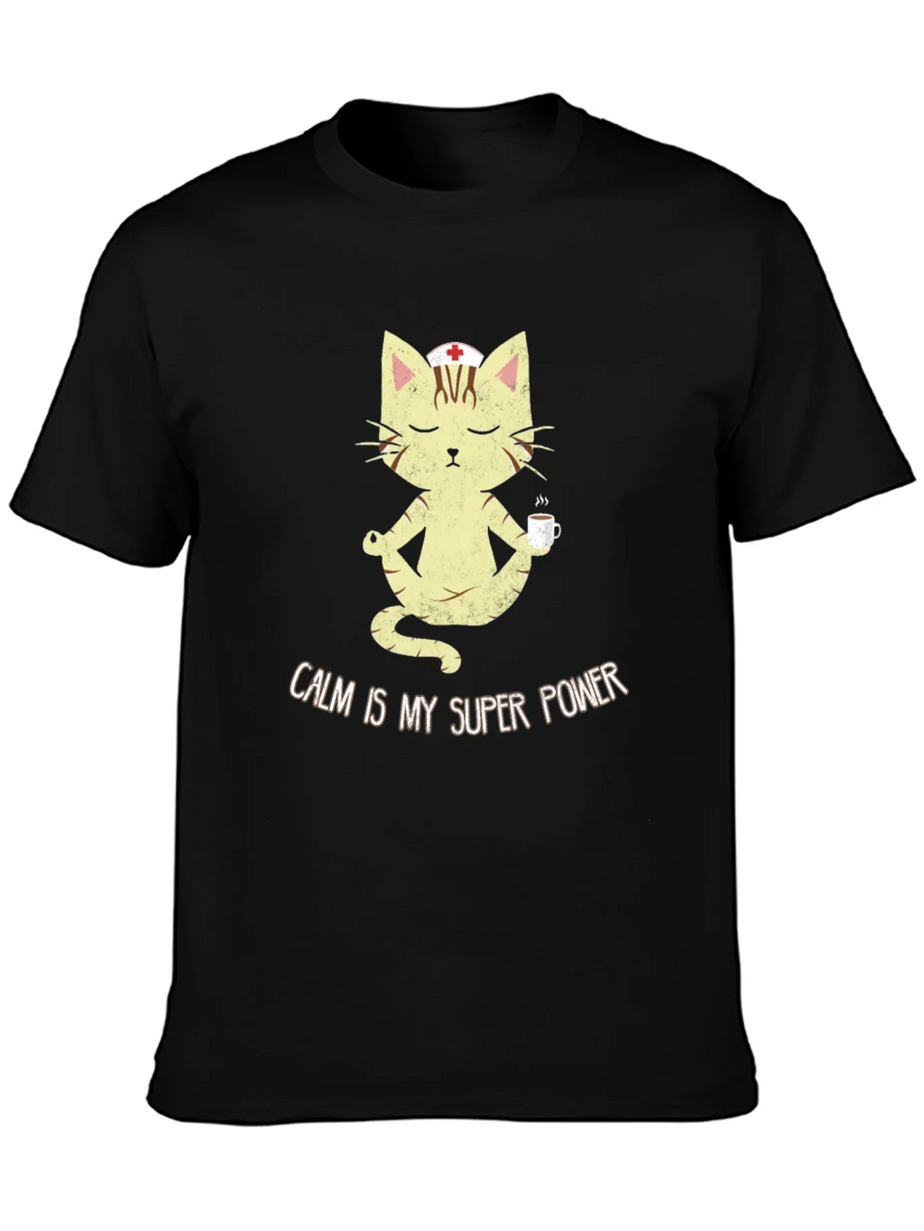 Calm is My Superpower Nurse Cat T-Shirt product image 3