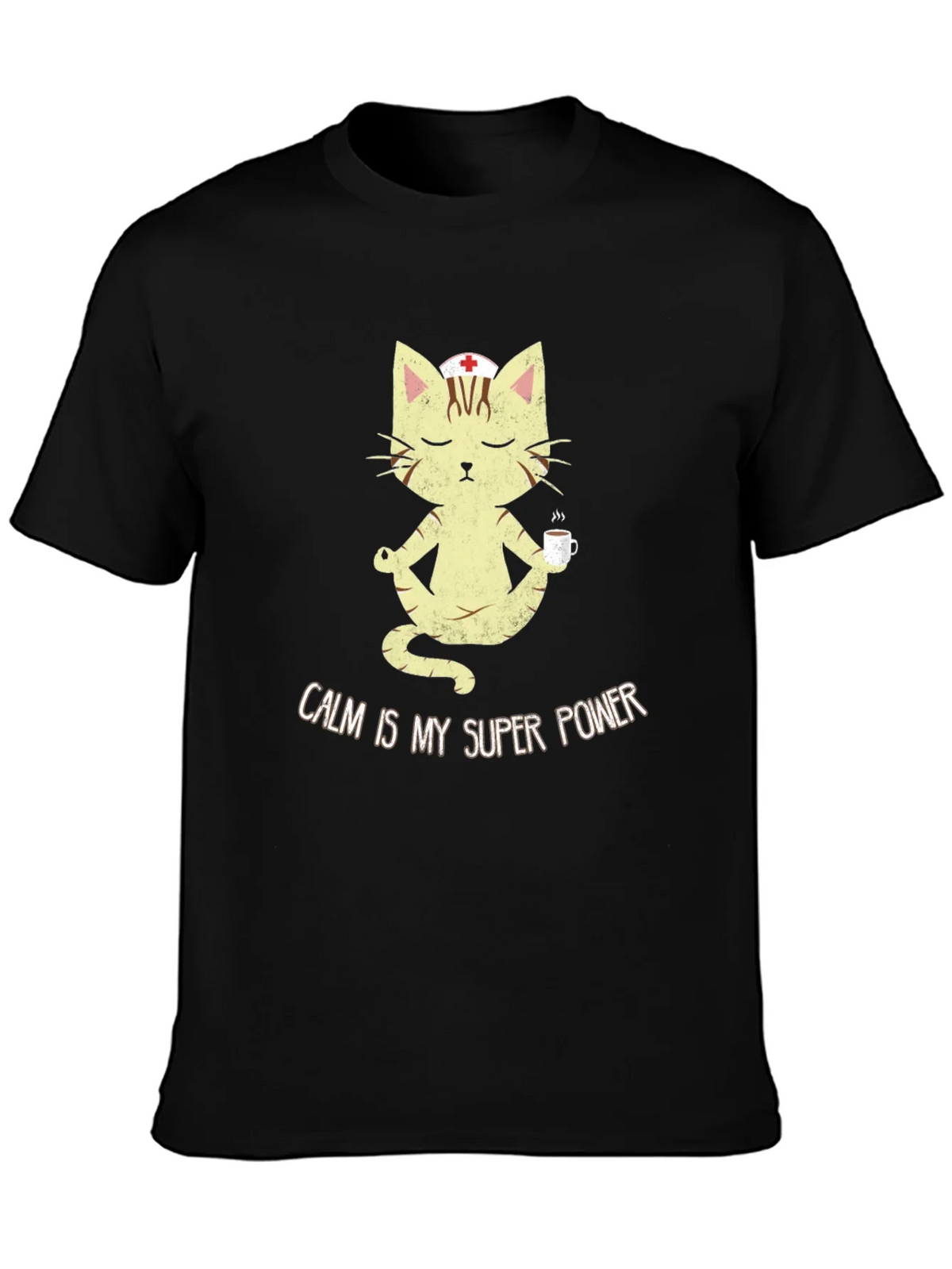 Calm is My Superpower Nurse Cat T-Shirt product image 3