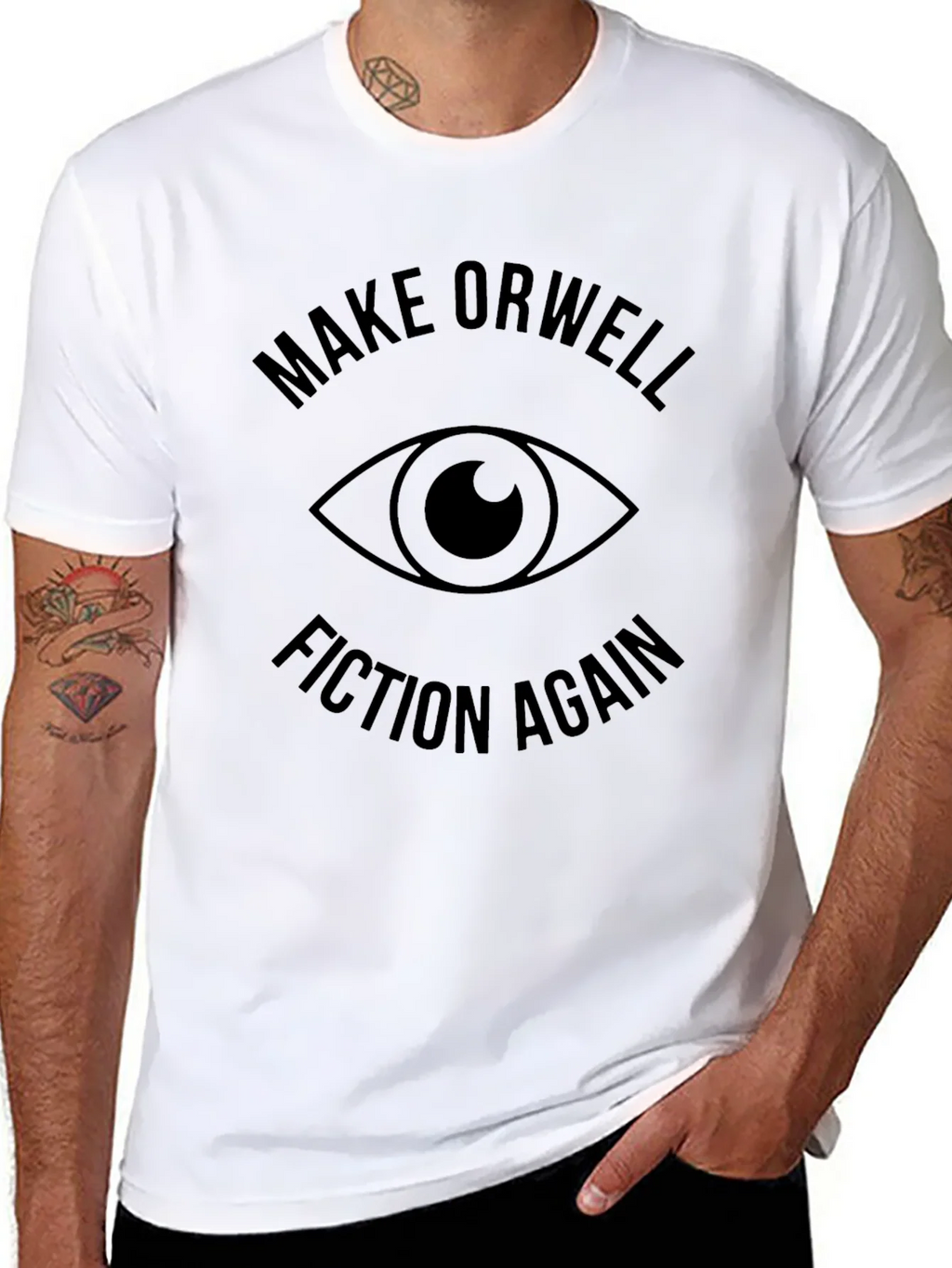 Make Orwell Fiction Again Graphic Tee - Black product image 7