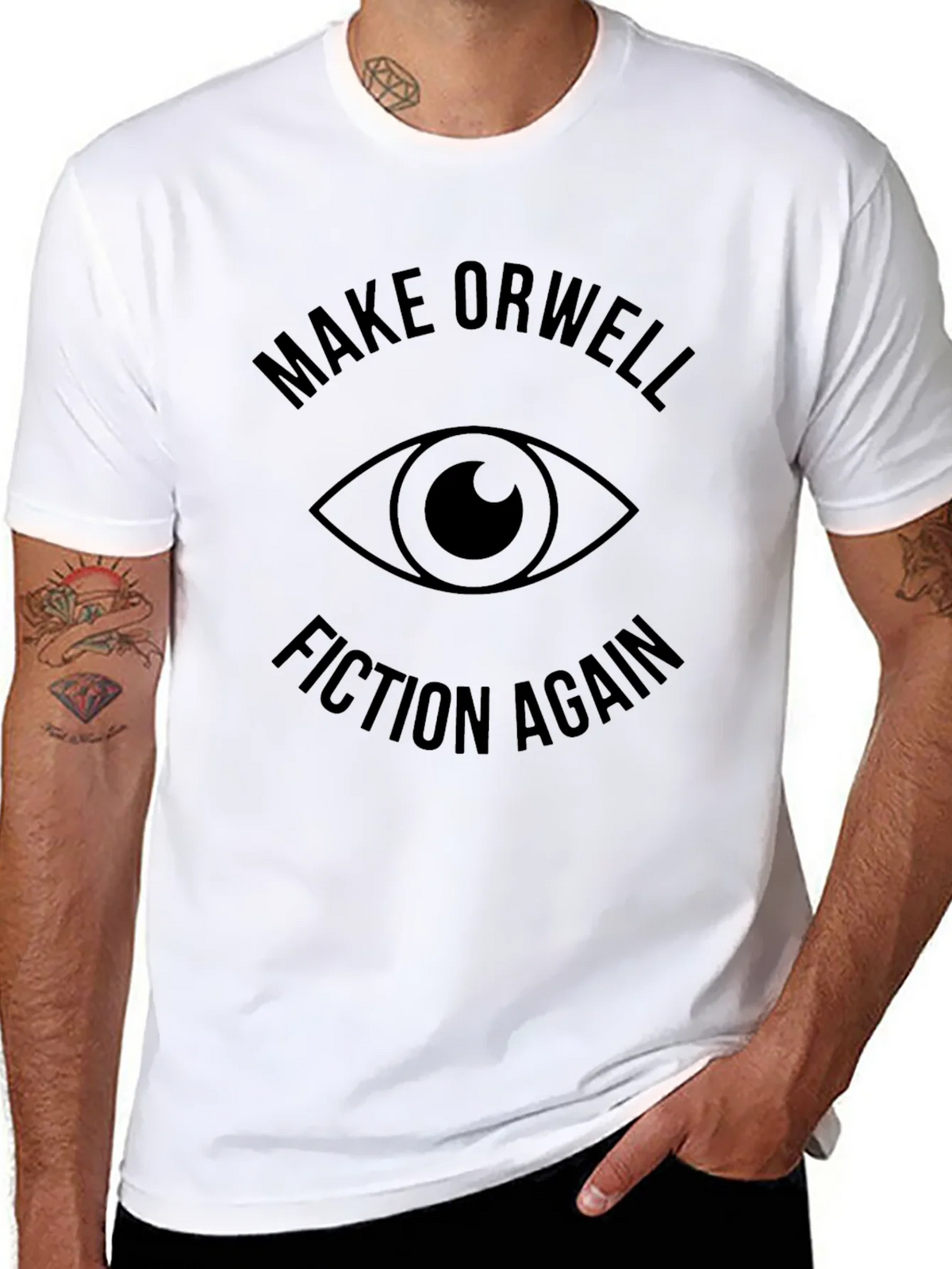 Make Orwell Fiction Again Graphic Tee - Black product image 7