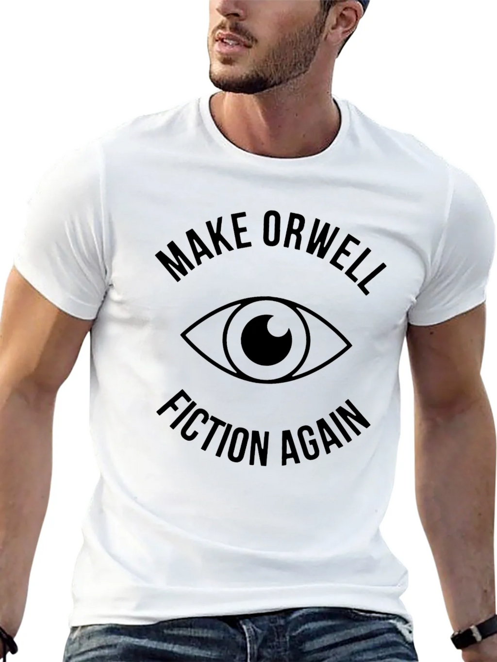 Make Orwell Fiction Again Graphic Tee - Black product image 12