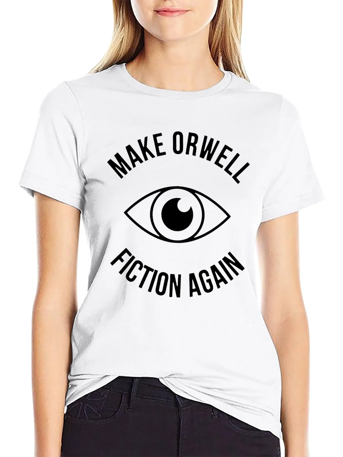 Make Orwell Fiction Again Graphic Tee - Black product image 8