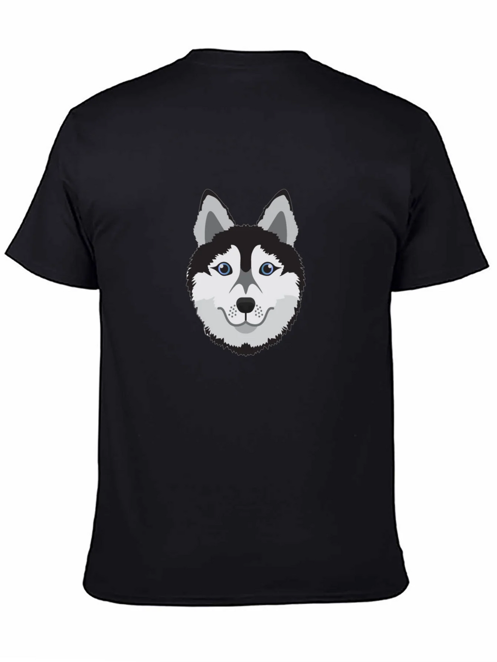 Cool Husky Dog Graphic Tee - Black Cotton T-Shirt product image 4