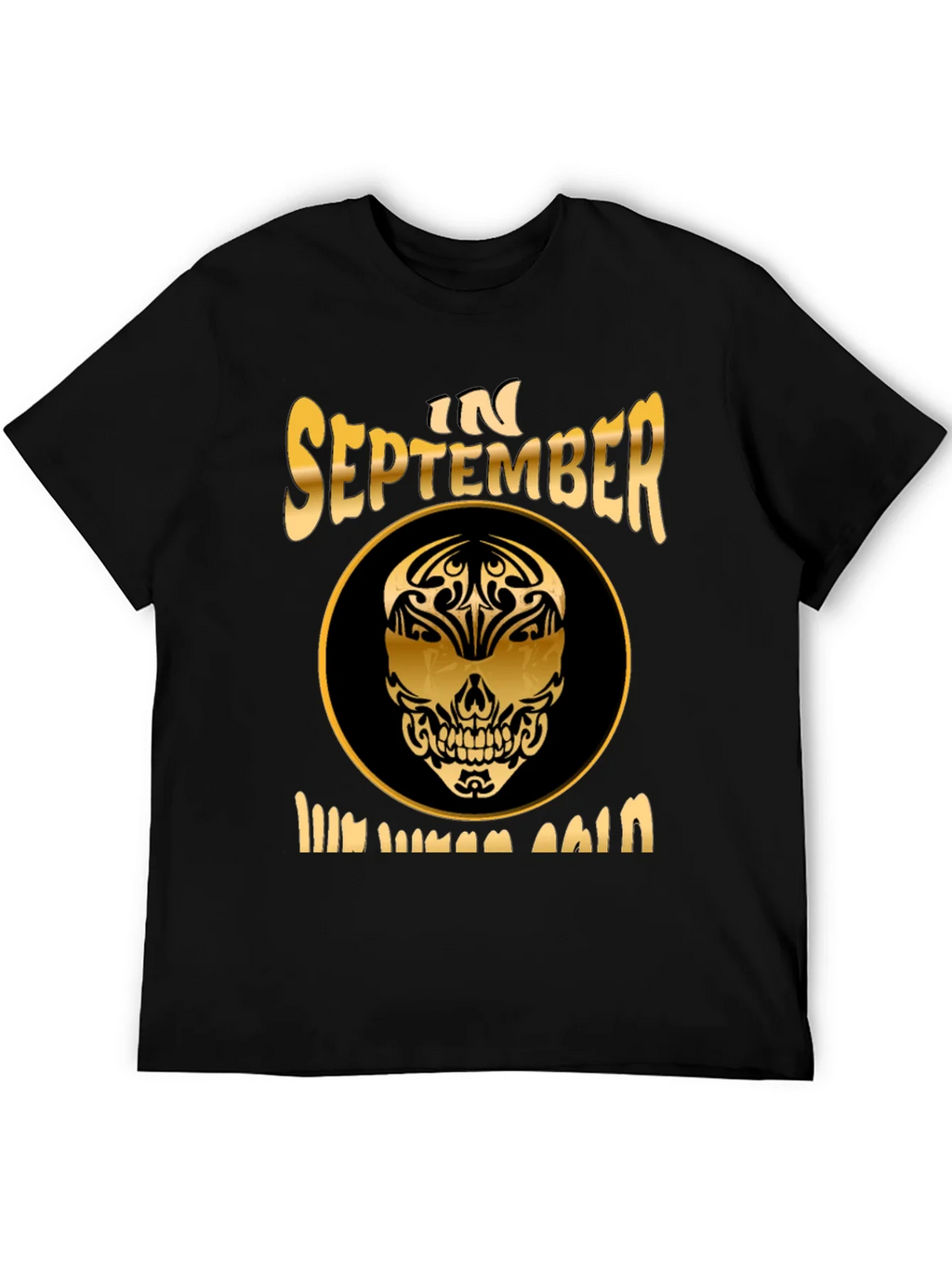 September Birthday Skull Graphic T-Shirt product image 5