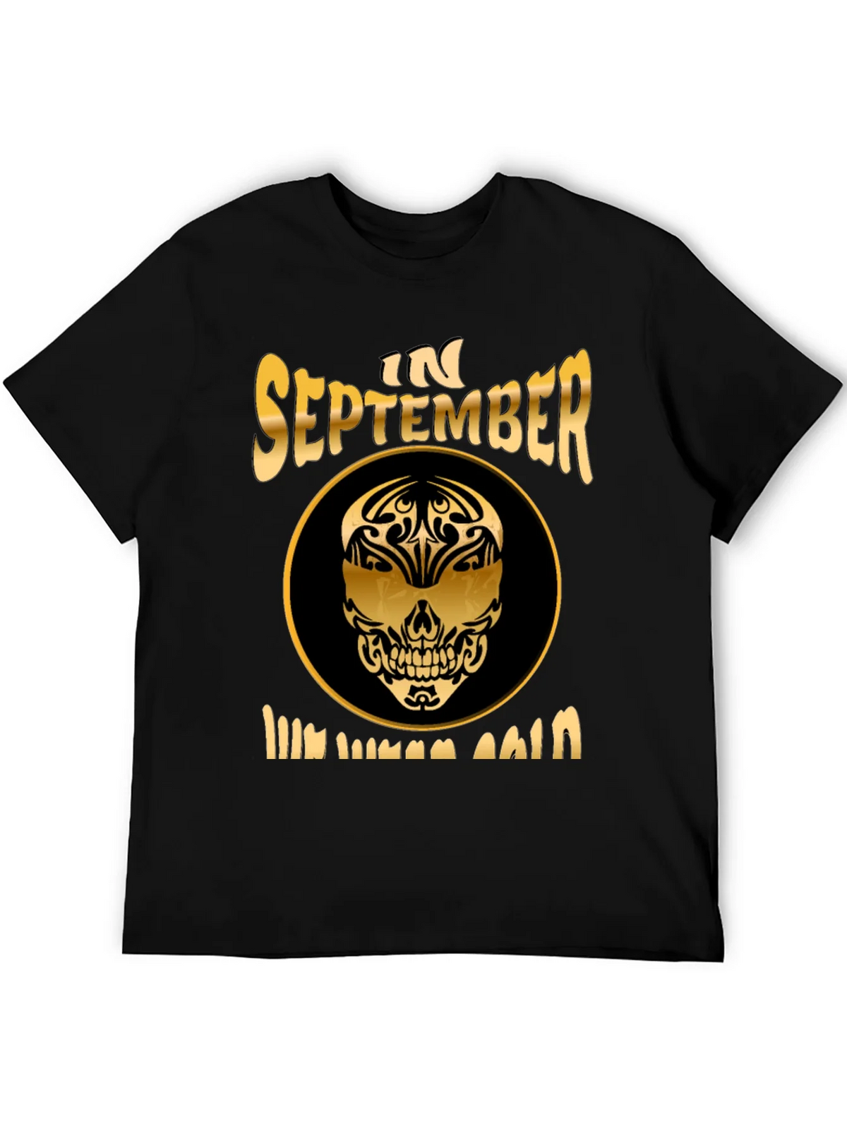 September Birthday Skull Graphic T-Shirt product image 5
