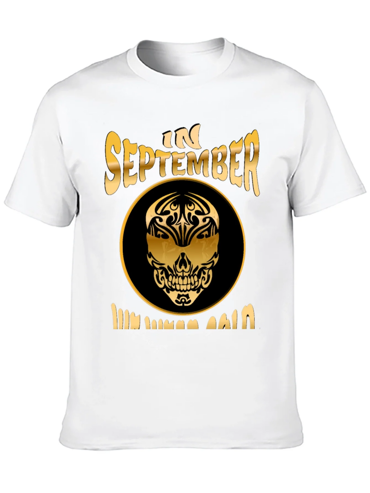 September Birthday Skull Graphic T-Shirt product image 9