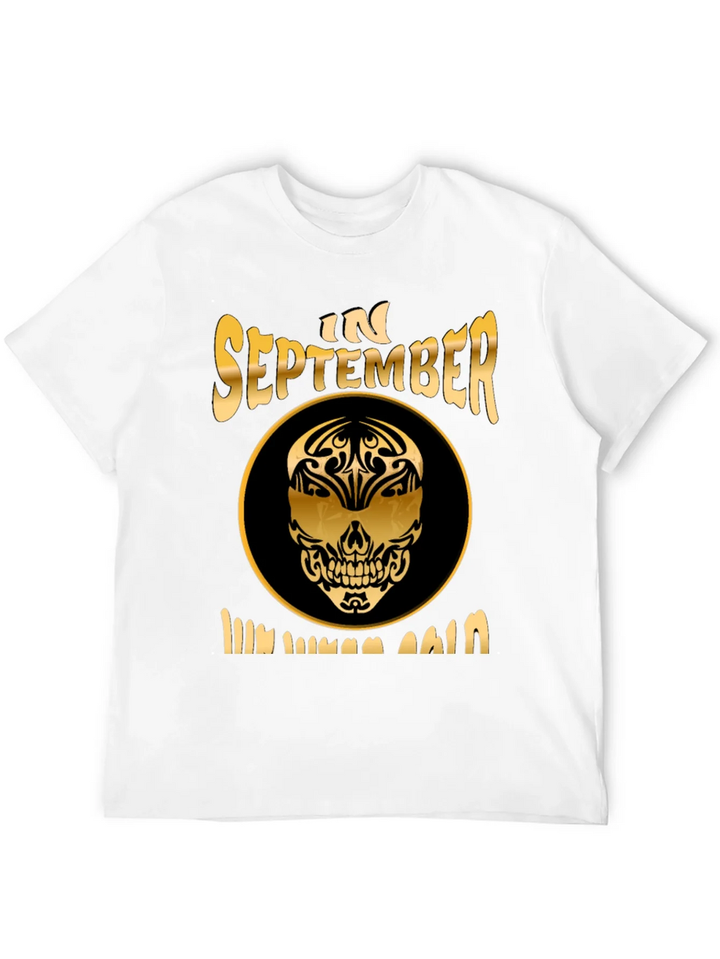 September Birthday Skull Graphic T-Shirt product image 11