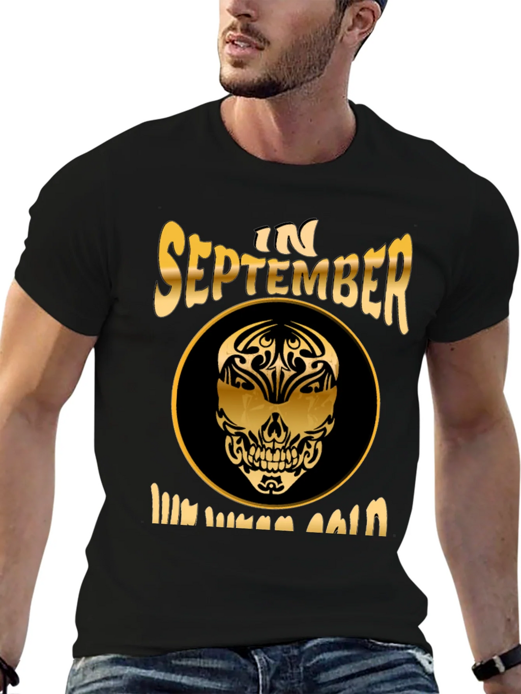 September Birthday Skull Graphic T-Shirt product image 6