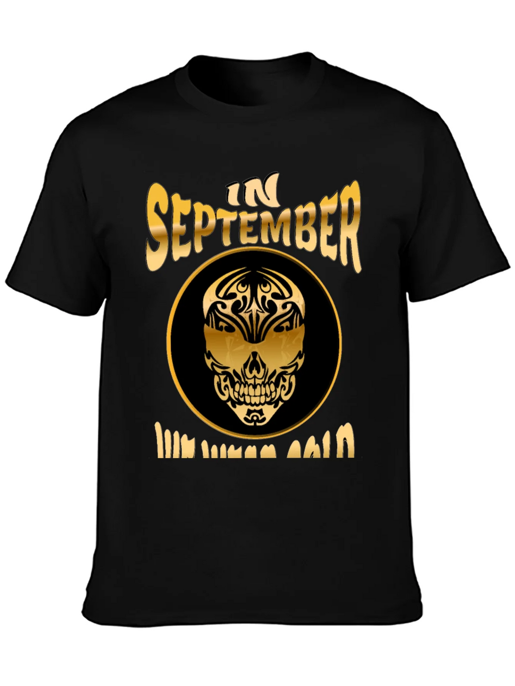 September Birthday Skull Graphic T-Shirt product image 3