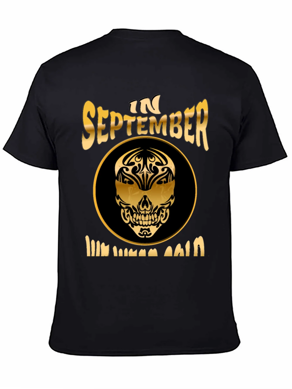 September Birthday Skull Graphic T-Shirt product image 4