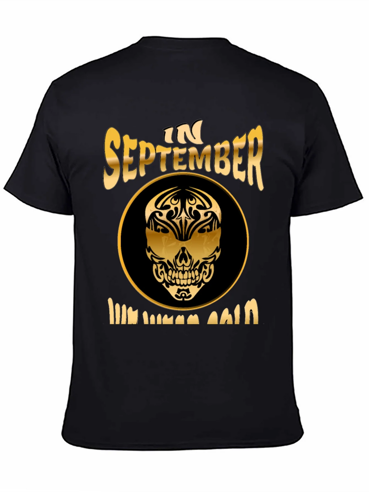 September Birthday Skull Graphic T-Shirt product image 4