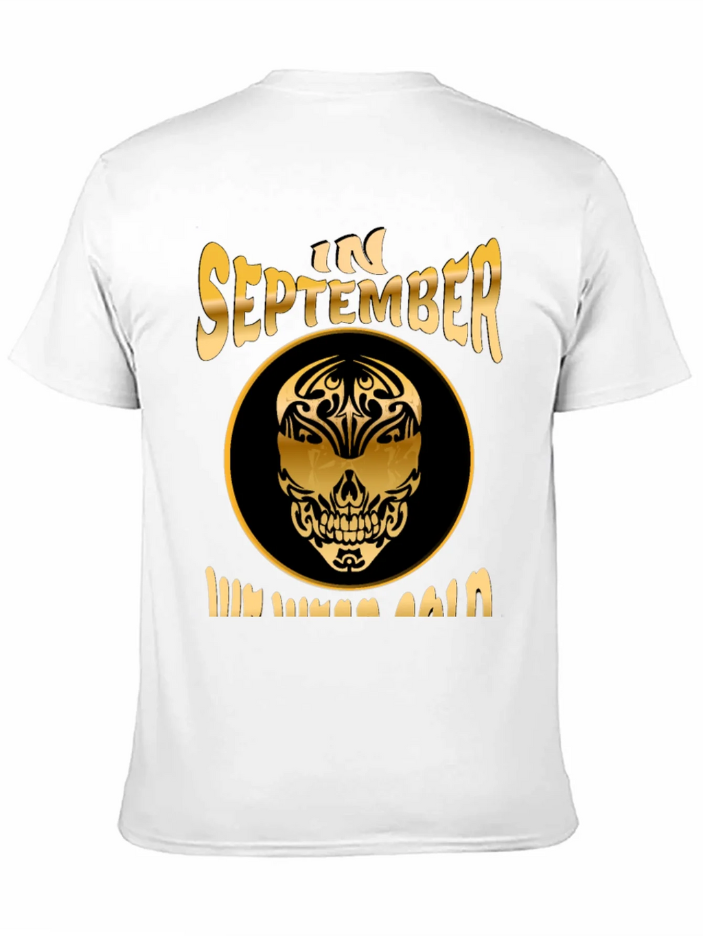 September Birthday Skull Graphic T-Shirt product image 10