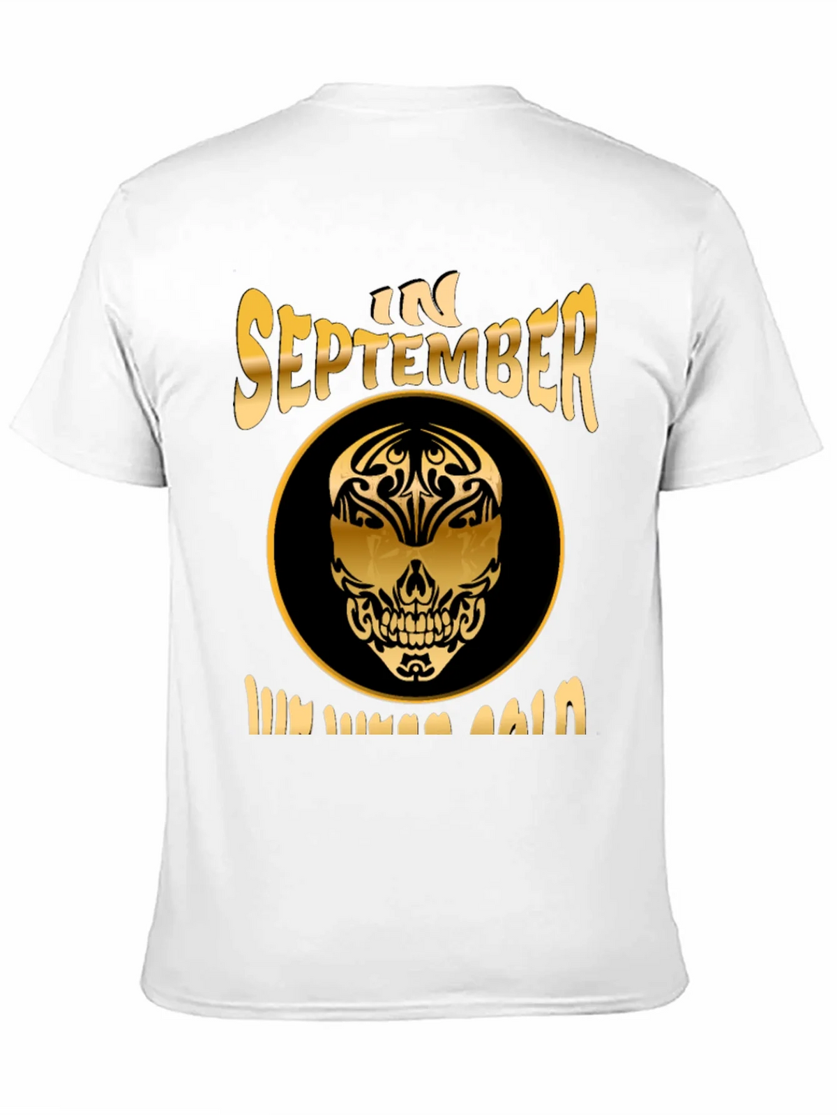 September Birthday Skull Graphic T-Shirt product image 10