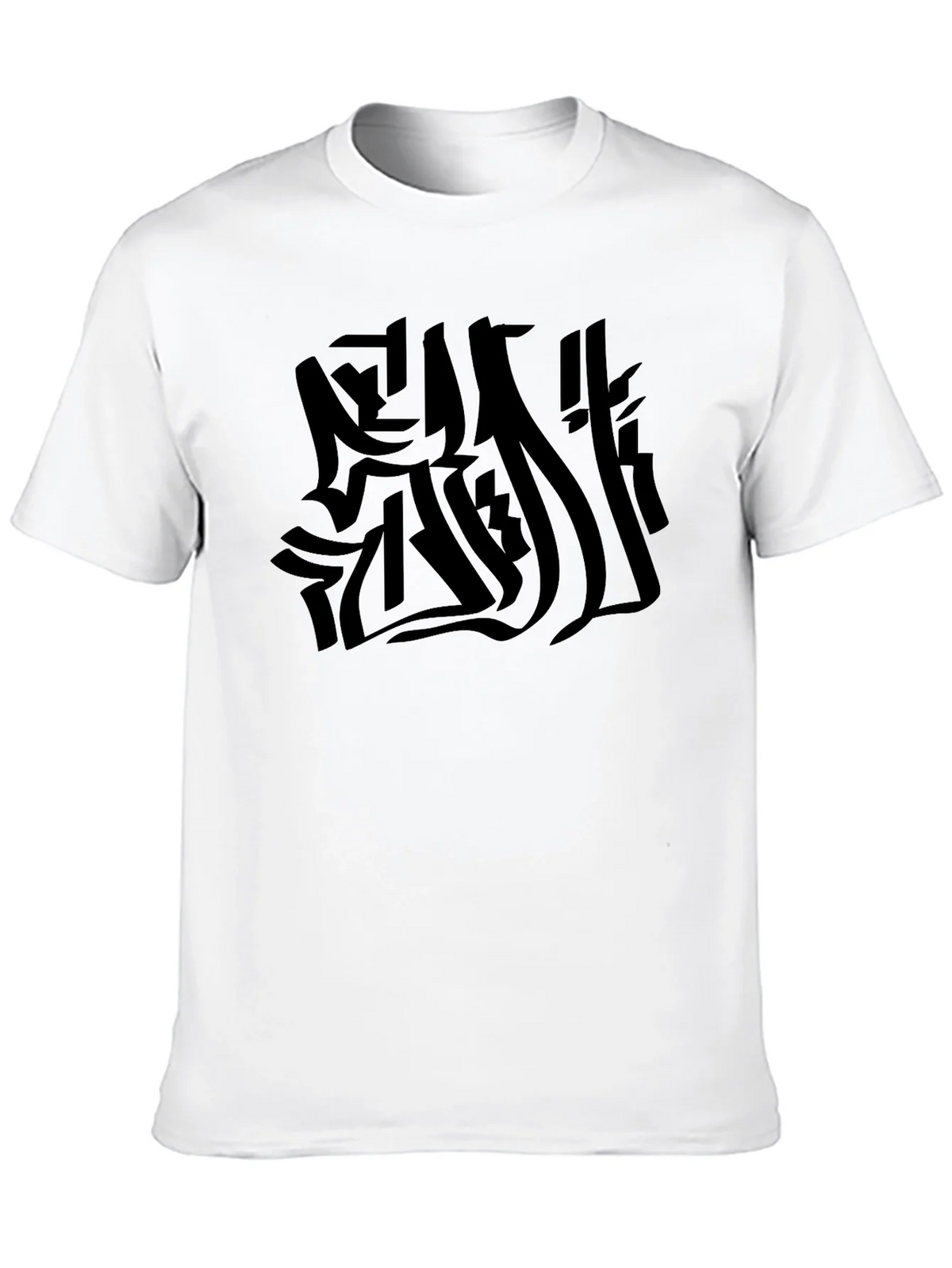Abstract Graphic Black Tee product image 7