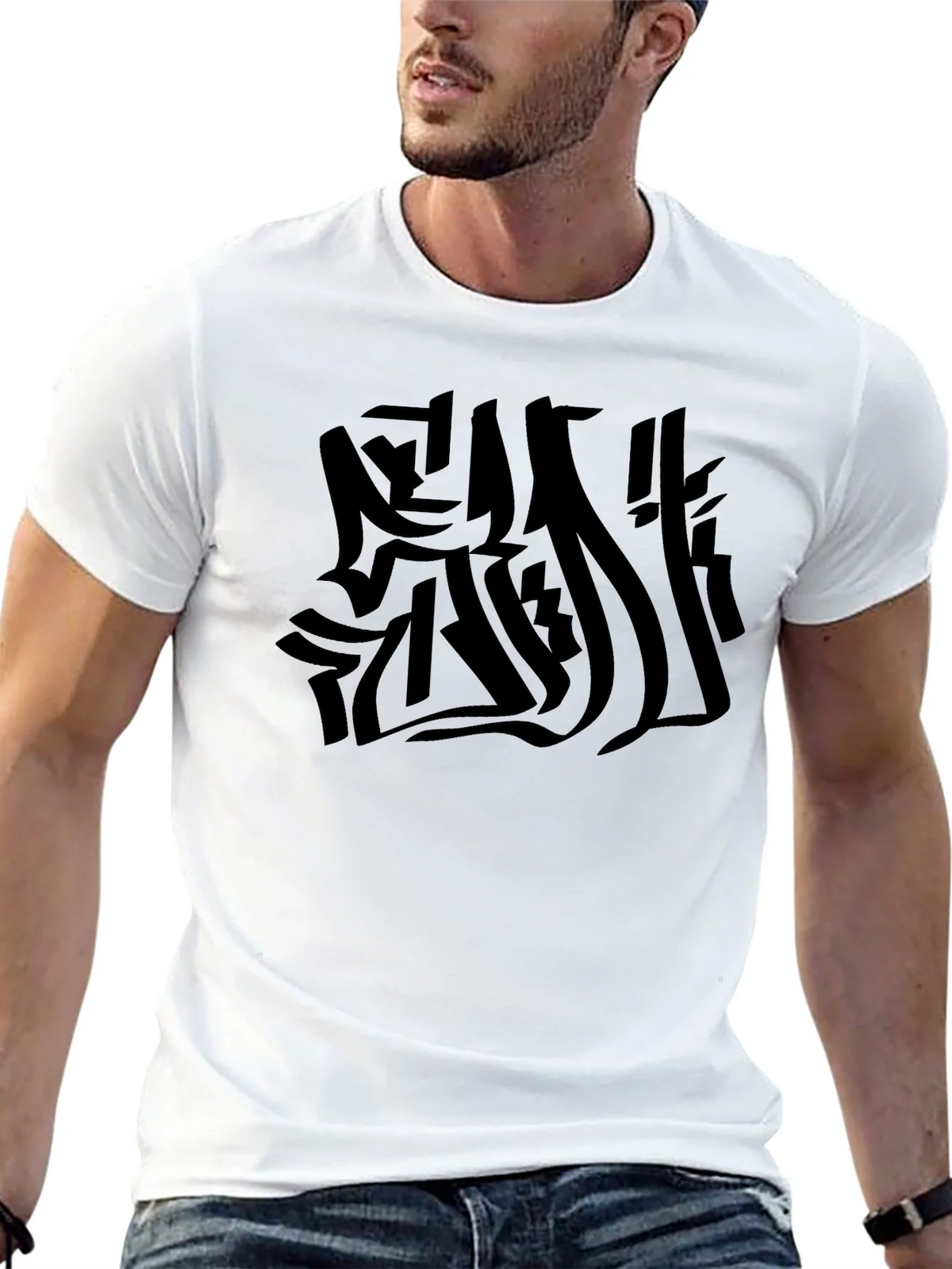 Abstract Graphic Black Tee product image 10