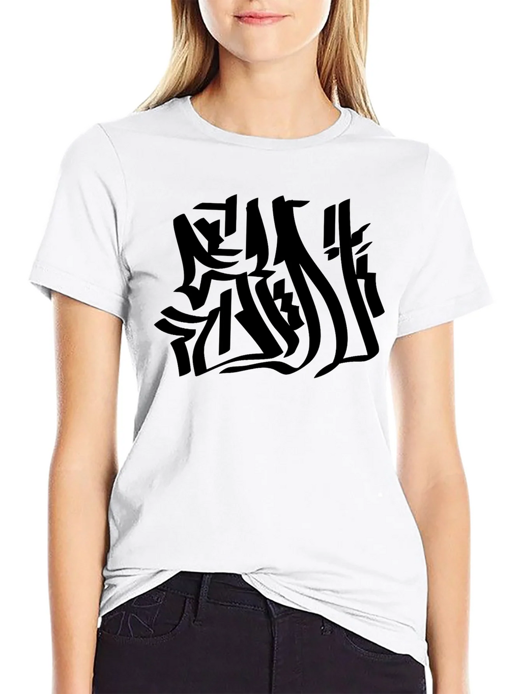 Abstract Graphic Black Tee product image 6