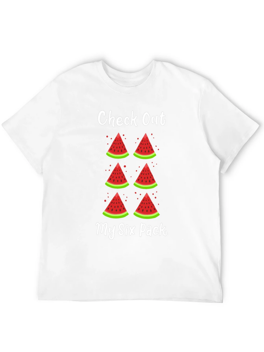 Funny Watermelon Six Pack Graphic T-Shirt product image 11