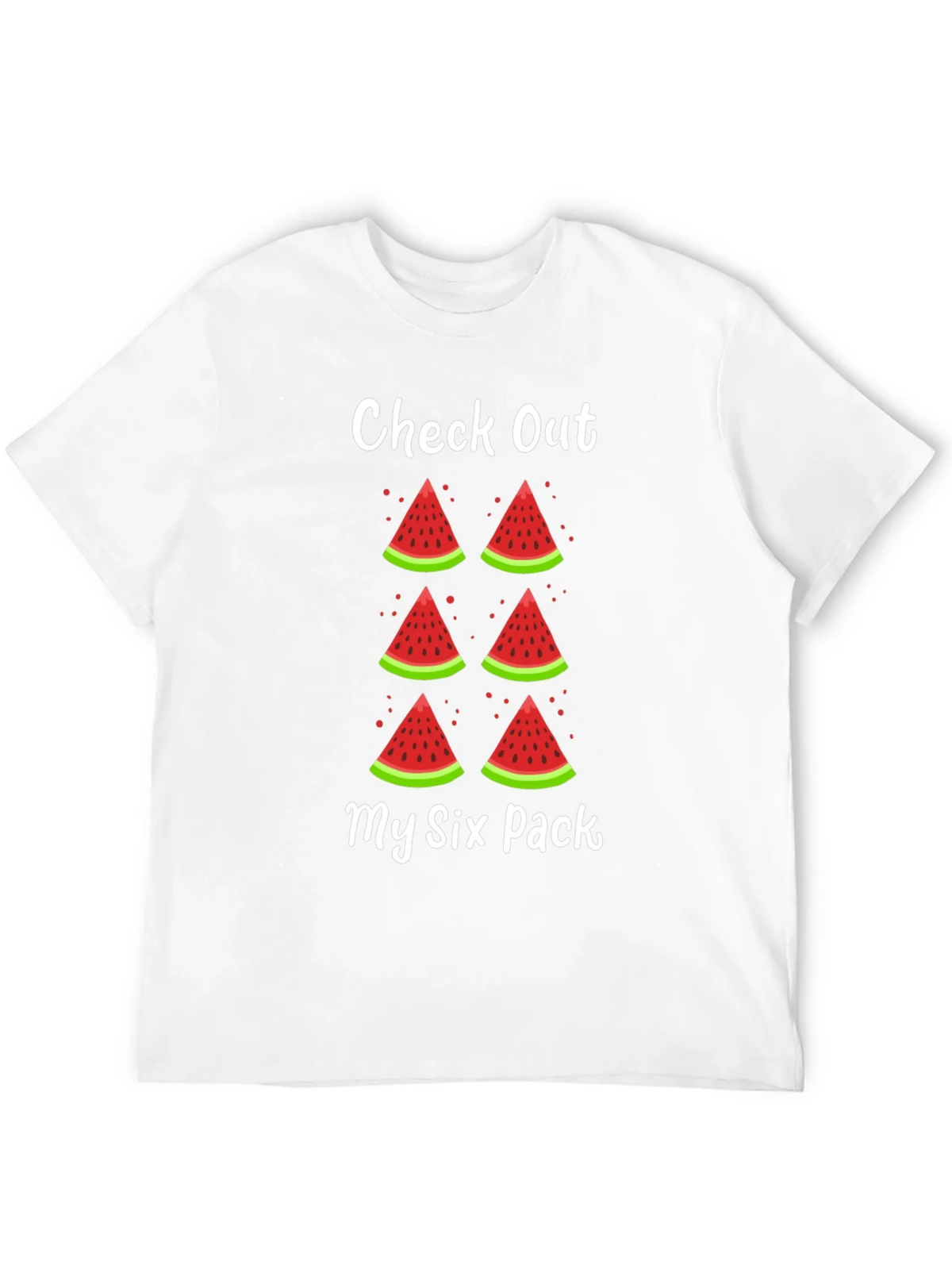 Funny Watermelon Six Pack Graphic T-Shirt product image 11