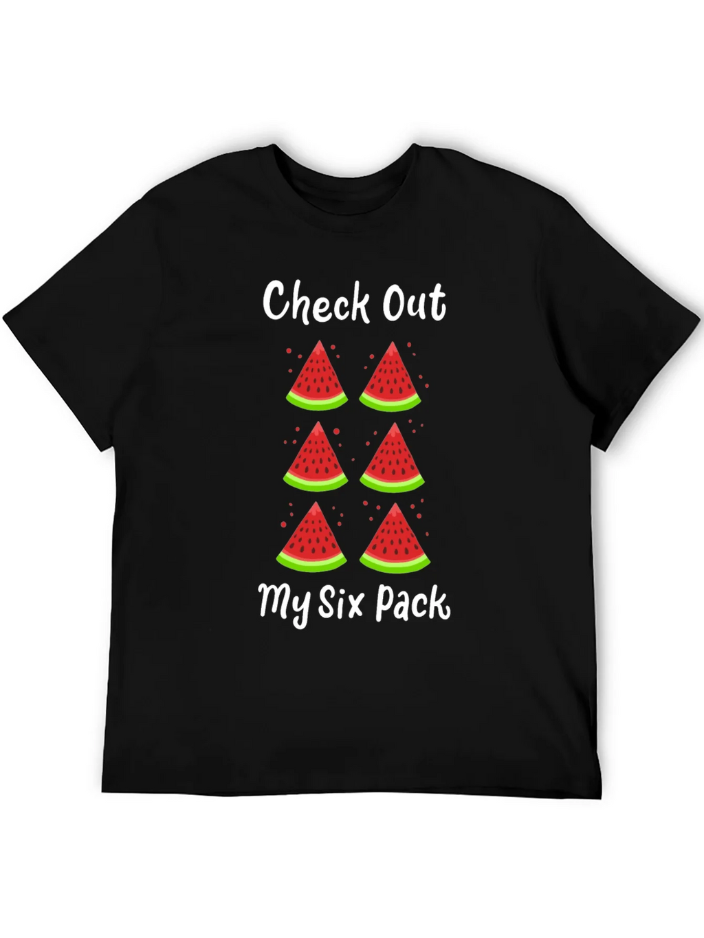 Funny Watermelon Six Pack Graphic T-Shirt product image 5