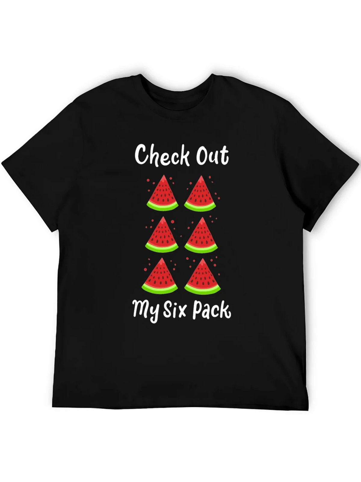 Funny Watermelon Six Pack Graphic T-Shirt product image 5