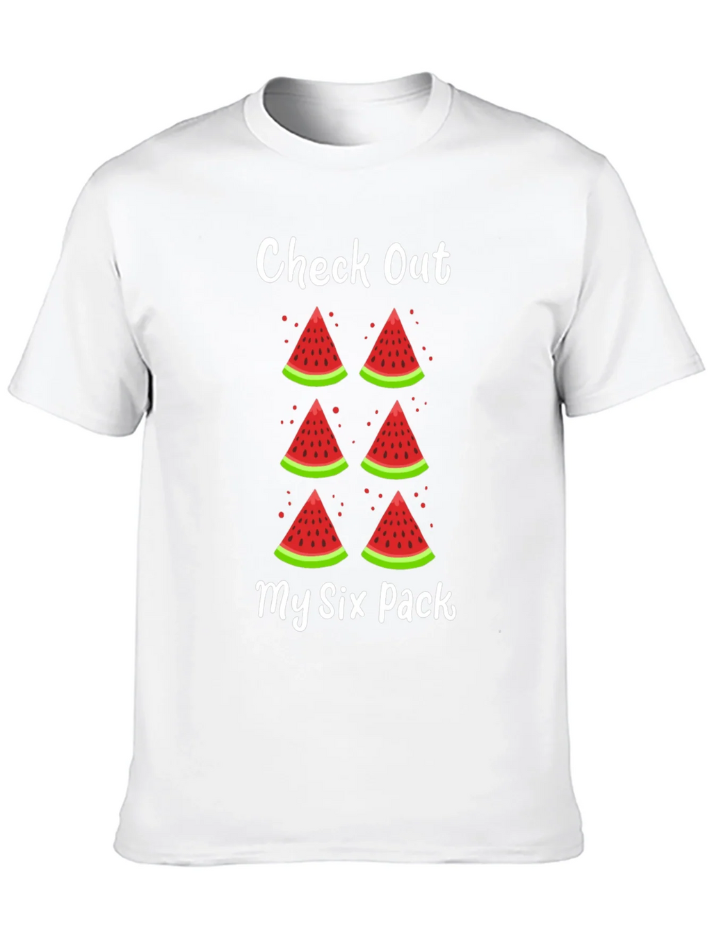 Funny Watermelon Six Pack Graphic T-Shirt product image 9
