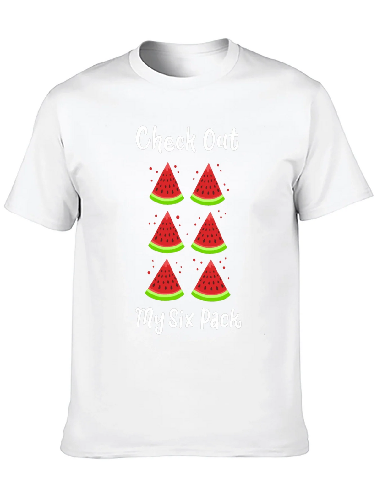 Funny Watermelon Six Pack Graphic T-Shirt product image 9