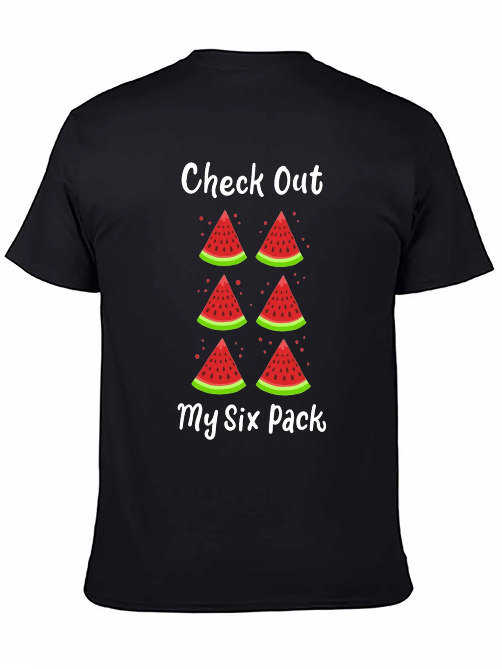 Funny Watermelon Six Pack Graphic T-Shirt product image 4