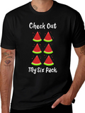 Funny Watermelon Six Pack Graphic T-Shirt product image 1