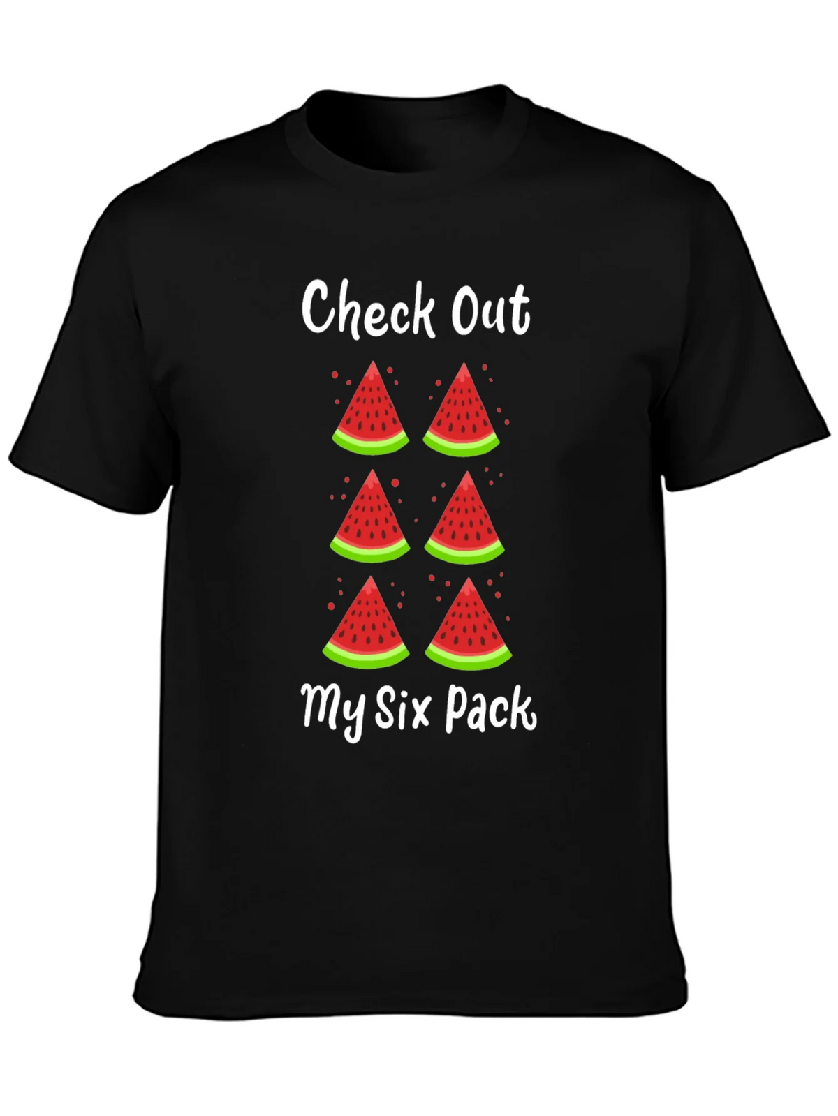 Funny Watermelon Six Pack Graphic T-Shirt product image 3