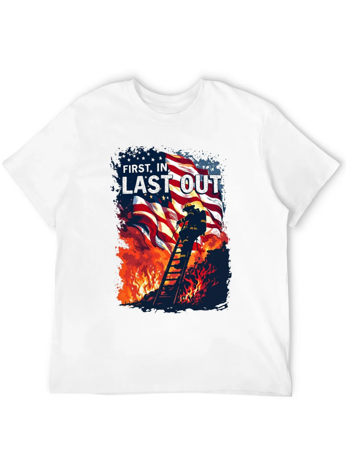 First In Last Out Firefighter T-Shirt product image 4