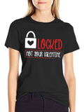Locked Not Your Valentine T-Shirt product image 1
