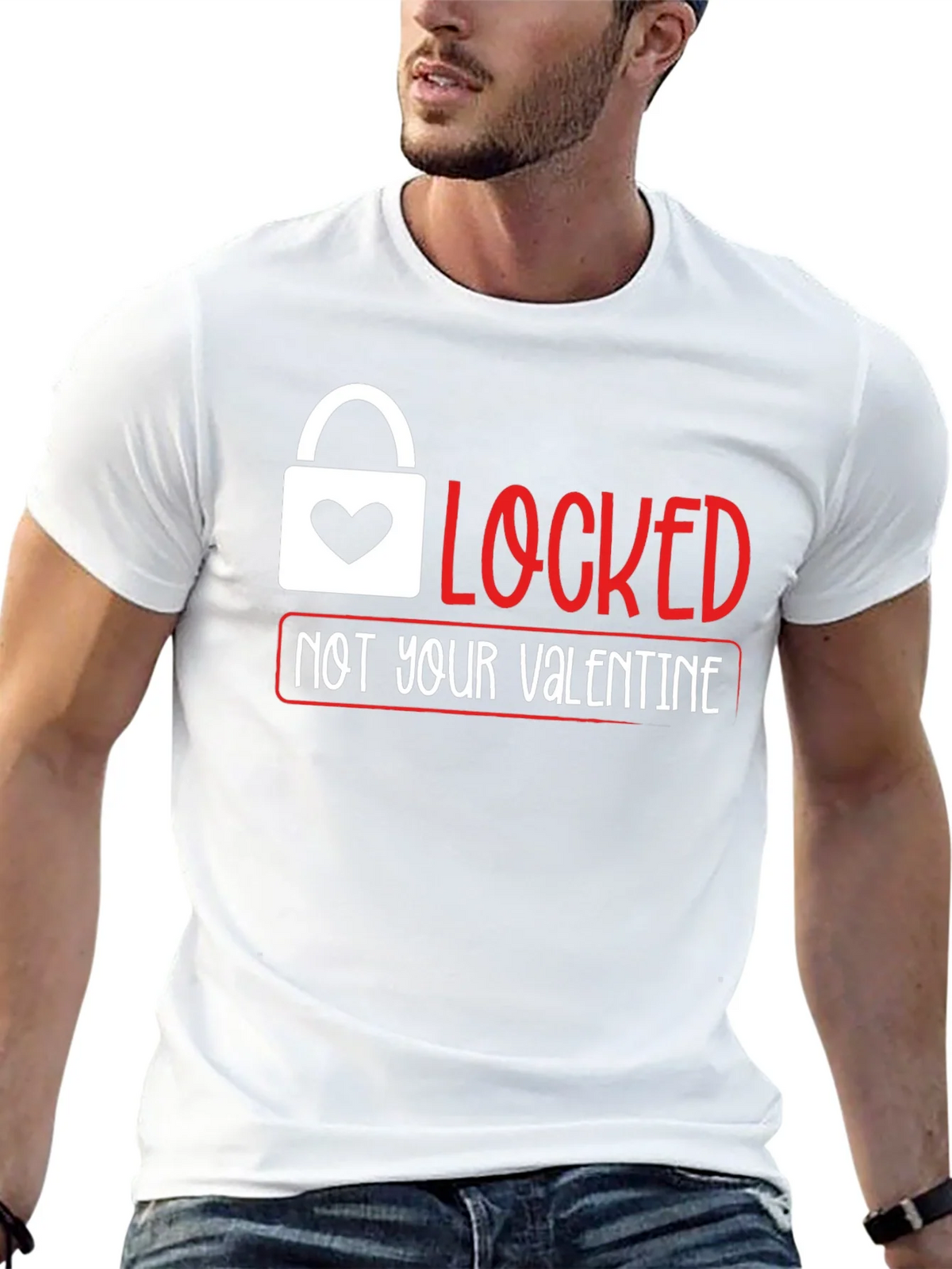 Locked Not Your Valentine T-Shirt product image 5