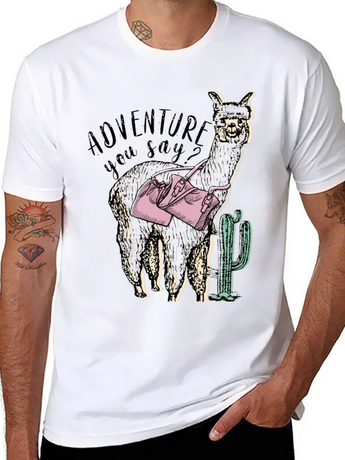 Adventure Alpaca Graphic Tee - Novelty Design product image 7