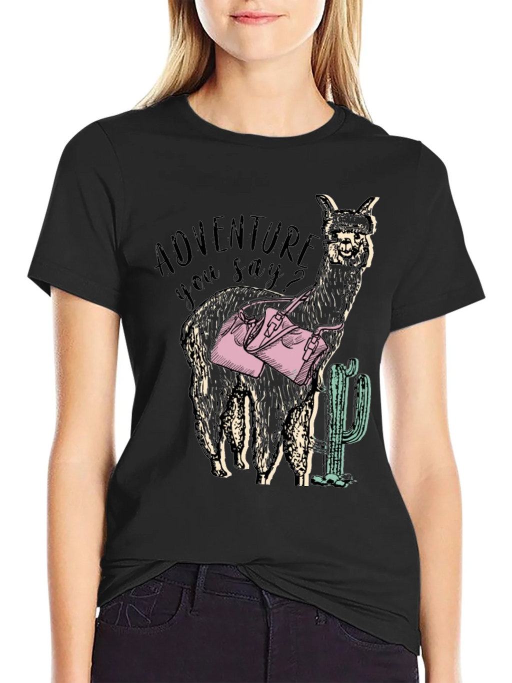 Adventure Alpaca Graphic Tee - Novelty Design product image 2