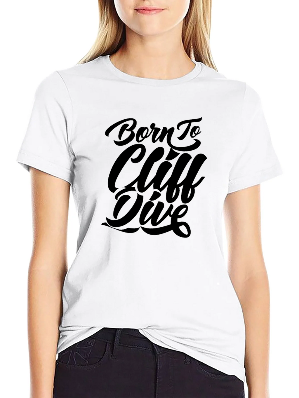 Born to Cliff Dive Black Graphic Tee product image 8
