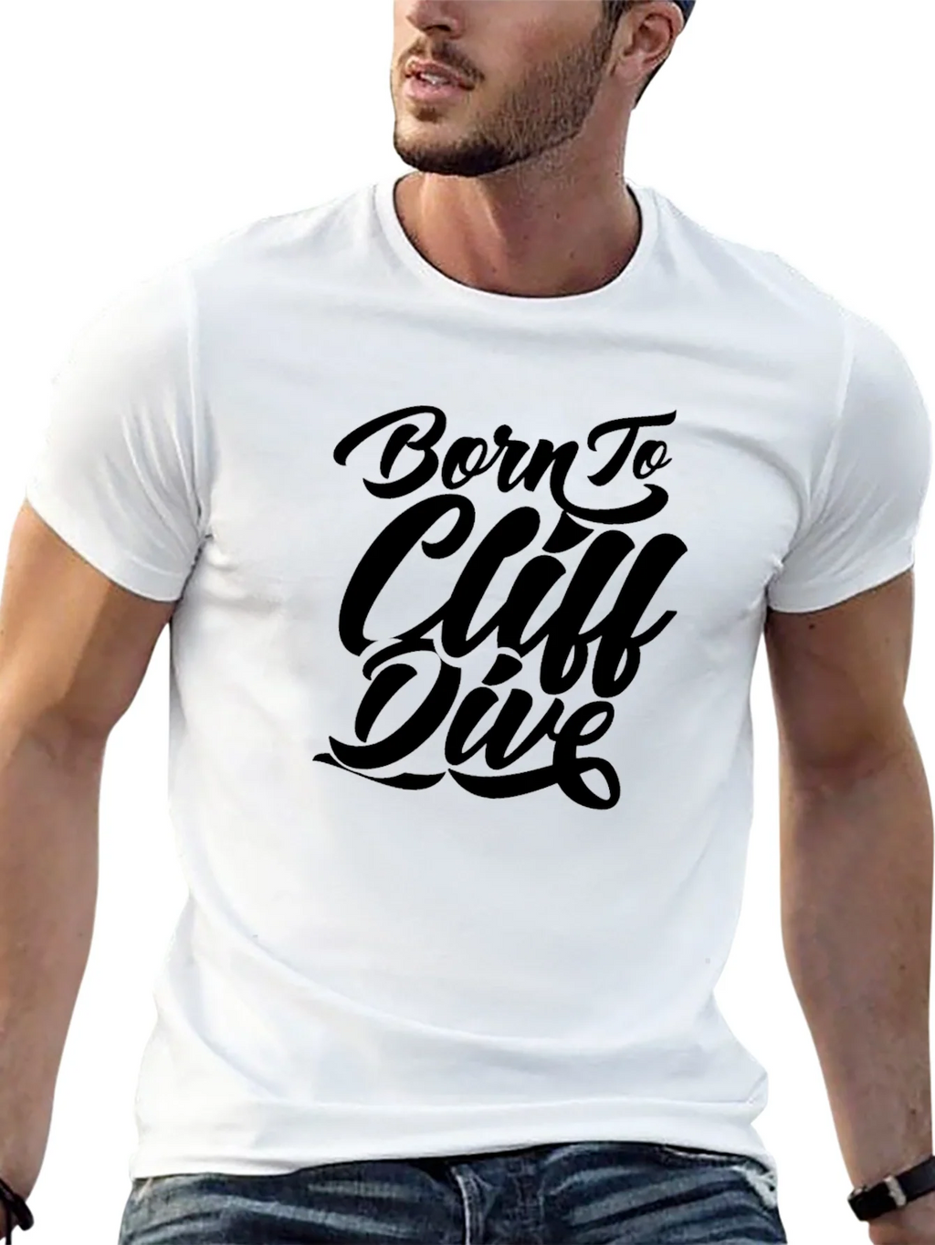 Born to Cliff Dive Black Graphic Tee product image 12