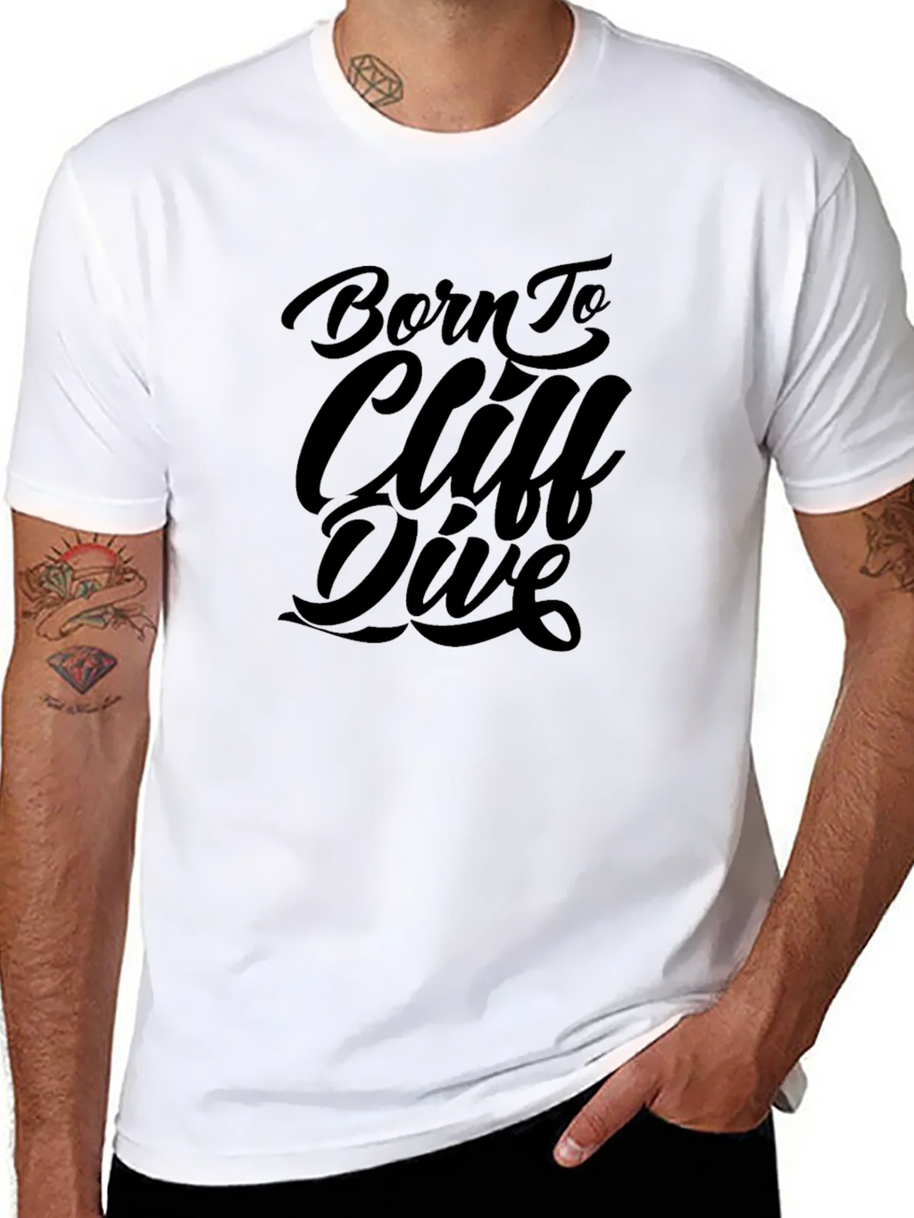 Born to Cliff Dive Black Graphic Tee product image 7