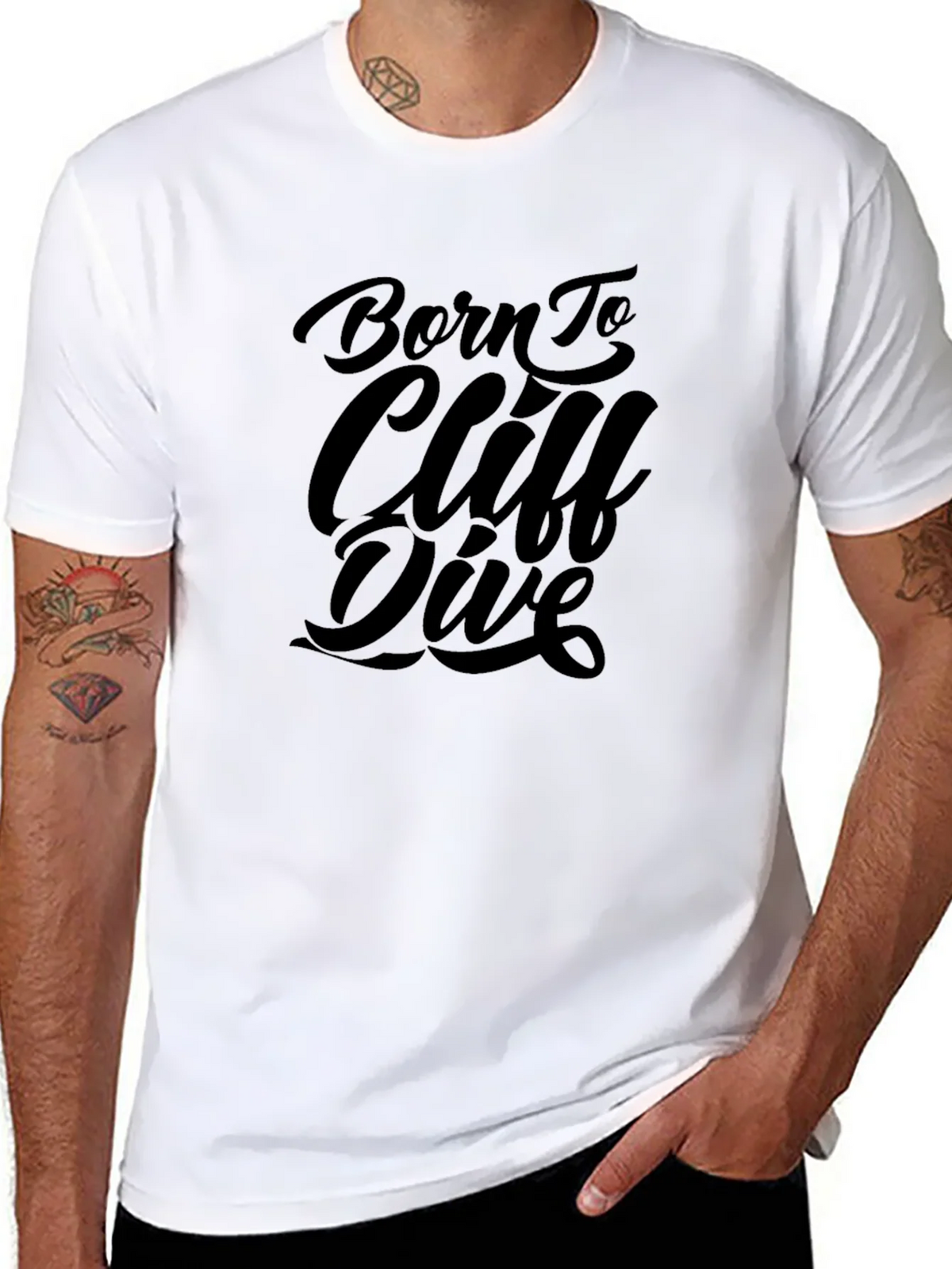 Born to Cliff Dive Black Graphic Tee product image 7